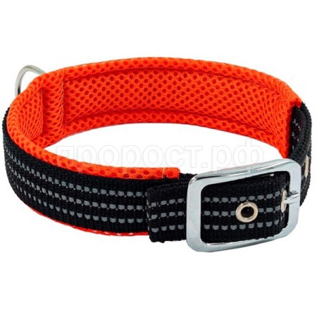 Ошейник нейлон 20мм с мягкой подкладкой 27-35см оранжевый/41120001-03/Каскад Ошейник нейлон 20мм с мягкой подкладкой 27-35см оранжевый/41120001-03/Каскад