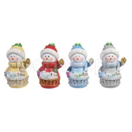 Снеговик  L6.5W5H9см 4вида  714210 Снеговик  L6.5W5H9см 4вида  714210