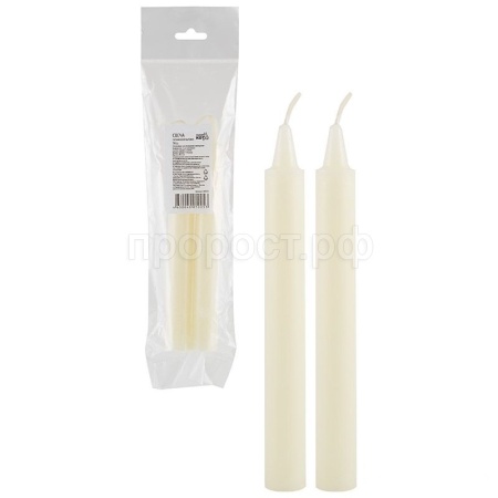 Свечи хозяйственные (2шт) 18,5см 005535/48шт/Рыжий кот