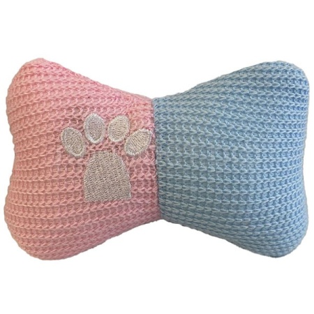 Игрушка с Косточка розово-голубая плюшевая с пищалкой для собак12см/C7323/ЗР Игрушка с Косточка розово-голубая плюшевая с пищалкой для собак12см/C7323/ЗР