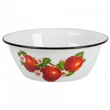 Миска 4л белая с рис. 40304-142/5 /14шт/Керчь