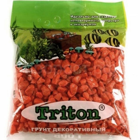 Грунт для аквариума Тритон орнажевый блестяший 800гр