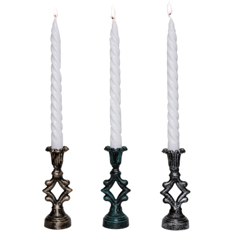 ДЕКОР Подсвечник Ампир антик серебро РЗДИ/1шт