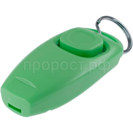 Кликер-свисток ZooOne с кольцом зелёный 1009-01/Пет Лайн Кликер-свисток ZooOne с кольцом зелёный 1009-01/Пет Лайн