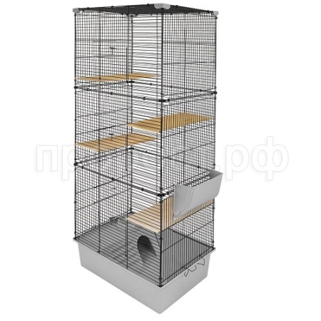Клетка д/грыз CRAFT Шиншилла-3 58*40*94см разборная без наполнения сер-черн/43072сер-черн/Дарэленд