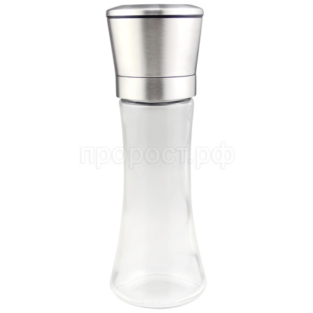 Перцемолка ручная PICCANTE 5,3*19см стекло, нерж.сталь, зерк.полировка/10шт/003593/Mallony