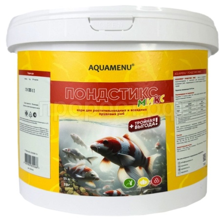 Рыбы ведро Аква меню Пондстикс Микс 11л/3кг/ЧЗ Рыбы ведро Аква меню Пондстикс Микс 11л/3кг/ЧЗ