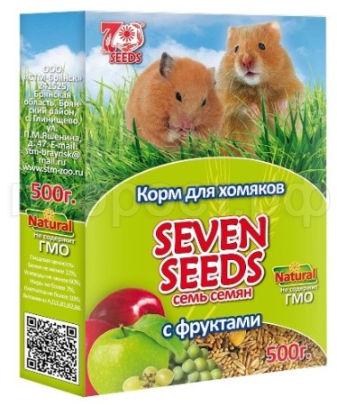Корм для хомяков SEVEN SEEDS с фруктами 500гр Корм для хомяков SEVEN SEEDS с фруктами 500гр