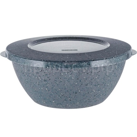 Миска 3л Plast Team Stone с крышкой темный камень PT1075 /20шт/ПТ Миска 3л Plast Team Stone с крышкой темный камень PT1075 /20шт/ПТ