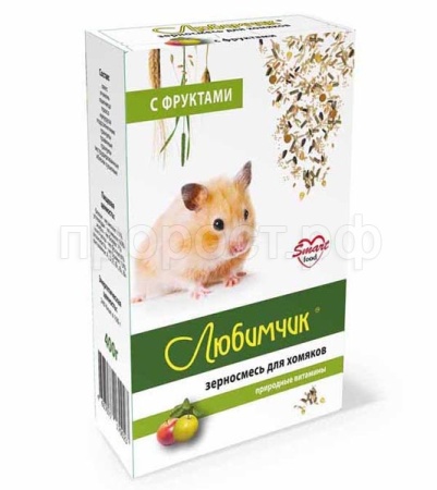 Корм для хомяков с фруктами Любимчик  400г Корм для хомяков с фруктами Любимчик  400г