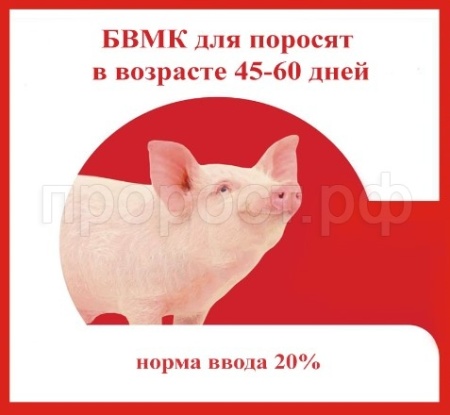 БВМК для поросят от 45-60 дней россыпь 5кг БВМК для поросят от 45-60 дней россыпь 5кг