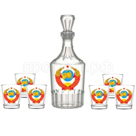 Набор для вина СССР 7 предметов /1230-Д  Набор для вина СССР 7 предметов /1230-Д