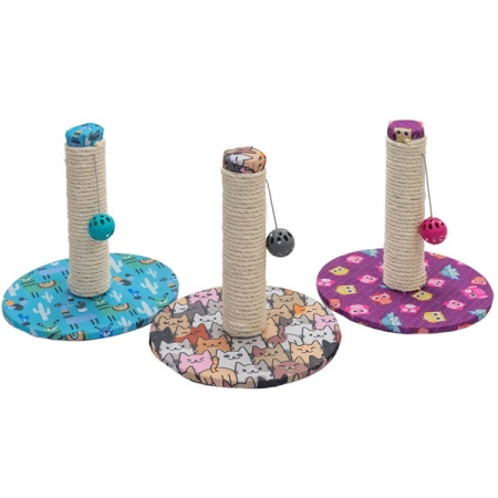 Когтеточка ЭКО Столбик MODI с шариком сизаль,ткань,пвх 29*29*32см бирюзовая/81985/Дарэленд Когтеточка ЭКО Столбик MODI с шариком сизаль,ткань,пвх 29*29*32см бирюзовая/81985/Дарэленд