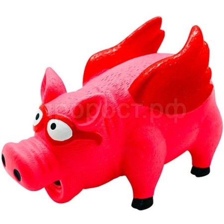 Игрушка с Свинка с крыльями красная хрюкающая латекс 16см/ЛС104/Евро Игрушка с Свинка с крыльями красная хрюкающая латекс 16см/ЛС104/Евро