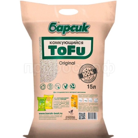 Наполнитель Барсик Тофу оригинал 15л/3шт/92098 Наполнитель Барсик Тофу оригинал 15л/3шт/92098