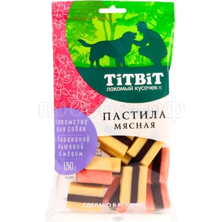 Лакомство С Пастила мясная с баранина/клюква/мед 130г/025376 Лакомство С Пастила мясная с баранина/клюква/мед 130г/025376