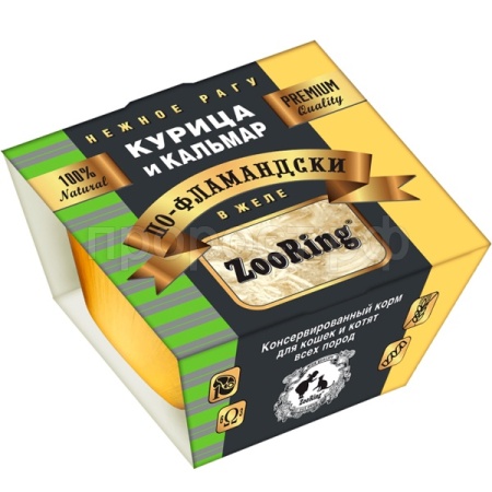 Кошки ZooRing рагу желе курица/кальмар по-фламандски д/кошек и котят ж/б 75гр/12шт/521688 Кошки ZooRing рагу желе курица/кальмар по-фламандски д/кошек и котят ж/б 75гр/12шт/521688