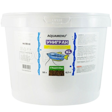 Корм для рыб Аква меню Унигран XL ведро 11л Корм для рыб Аква меню Унигран XL ведро 11л