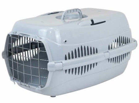 Переноска Спутник №3 ZooM с металлической дверцей бирюз/бел до 15кг 58*41*33см/4292/Дарэлл у