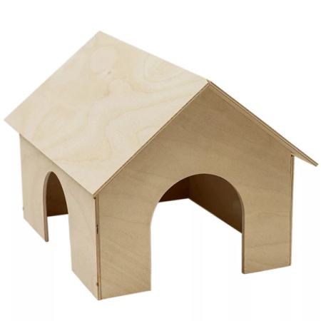 Игрушка д/грыз Домик деревянный для морской свинки простой 30*23*20,5см/8502/Дарэлл