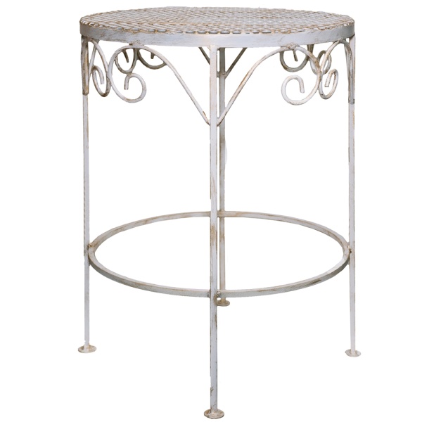 Столик садовый декор ПРОВАНС белый с патиной №3 РЗДИ Столик садовый декор ПРОВАНС белый с патиной №3 РЗДИ