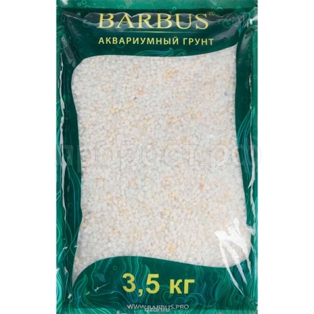 Грунты GRAVEL024 цветн.каменная крошка белая Мраморная 2-5мм 3,5кг/Салекс