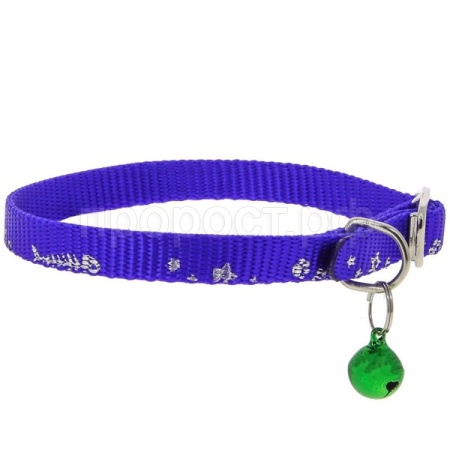 Ошейник нейлон 12мм со светоотражающим рисунком 30см синий/00212017-06/Каскад Ошейник нейлон 12мм со светоотражающим рисунком 30см синий/00212017-06/Каскад
