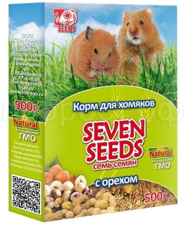Корм для хомяков SEVEN SEEDS с орехами 500гр Корм для хомяков SEVEN SEEDS с орехами 500гр