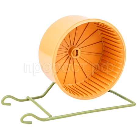 Игрушка д/грыз Колесо D90 Литое пластик полузакрытое на метал.подставке бежевый/3096/Дарэлл