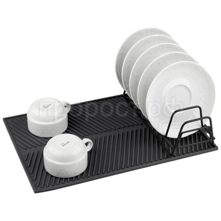 Сушилка д/посуды IDEA 6 секций 39*25см метал. с силик. ковриком 109742 /24шт/Рыжий Кот