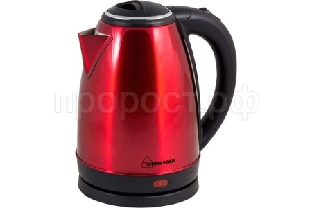 Чайник электр. 1,8л  HOMESTAR стальной HS-1010 красный 003014 /12шт/