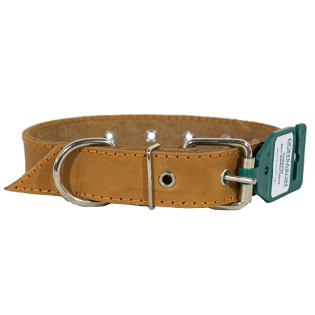 Ошейник кожа коричневый 1сл 30мм DONBARON
