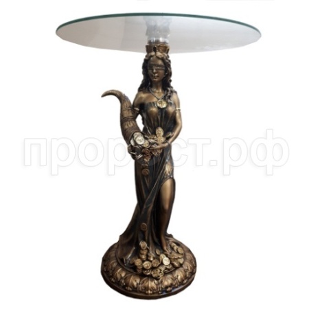 Стол журнальный Фортуна (светлое золото) L28W28H66(2 части-основание,столешница)713470/PP017 Стол журнальный Фортуна (светлое золото) L28W28H66(2 части-основание,столешница)713470/PP017