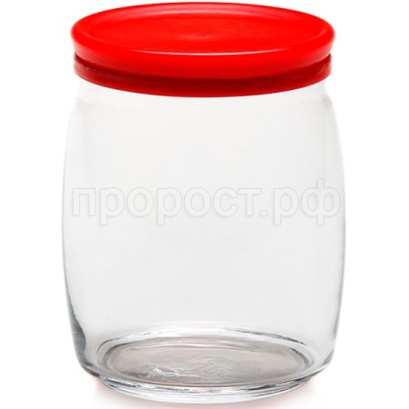 Банка стеклянная 940мл Чешни с крышкой красной В КОРОБКЕ 43004B /6шт/Pasabahce