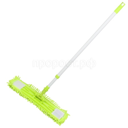 Швабра д/пола Лапша насадка микрофибра ручка телескоп. 120см 310361/12шт/Рыжий Кот