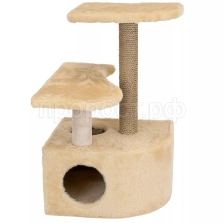 Когтеточка Домик ЧИП круглый с полкой, столбик джут 48*51*h71см бежевый/8347/Дарэлл Когтеточка Домик ЧИП круглый с полкой, столбик джут 48*51*h71см бежевый/8347/Дарэлл