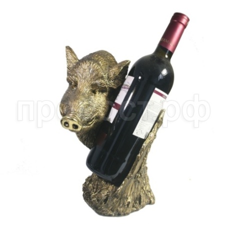 Подставка под бутылку Кабан (золото) L14W22H28см 713997/I128