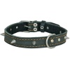 Ошейник кожа 25мм с украшением и большими шипами на фетре 54-56см/40793 Ошейник кожа 25мм с украшением и большими шипами на фетре 54-56см/40793