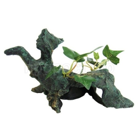 Грот Decor 025 Коряга с растением 18*10,5*13 Грот Decor 025 Коряга с растением 18*10,5*13