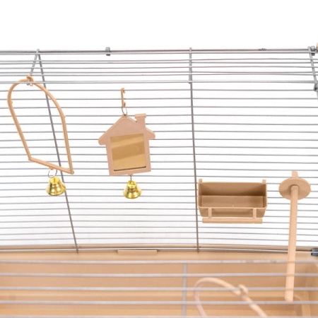 Клетка д/птиц ЛОРА-2 ECO 58*40*88см (укомплект) 2 секции бежевая/4611/Дарэлл