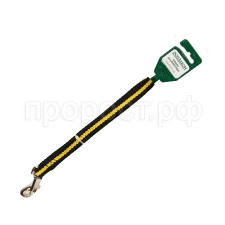 Поводок капрон 15мм*2м черный с желтой полосой DONBARON Поводок капрон 15мм*2м черный с желтой полосой DONBARON