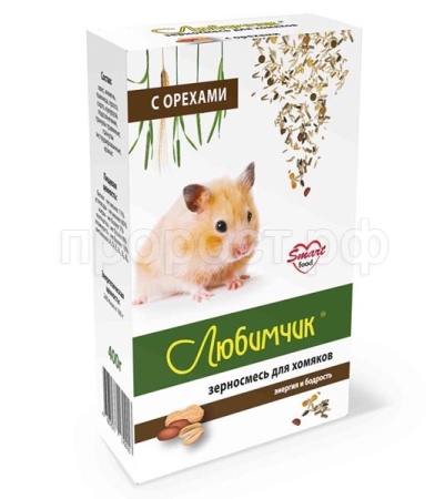 Корм для хомяков с орехами Любимчик 400г Корм для хомяков с орехами Любимчик 400г