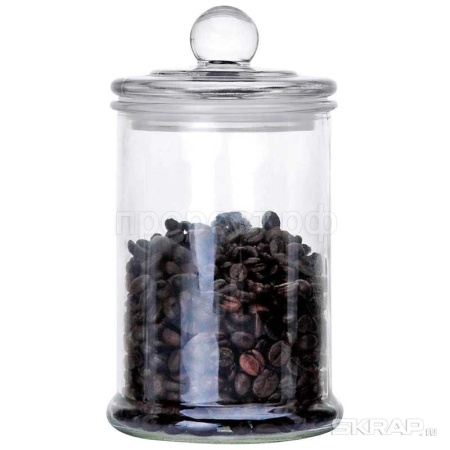 Банка д/сыпуч. прод. 0,75л BANCA стеклянная с крышкой/12шт/003601/Mallony