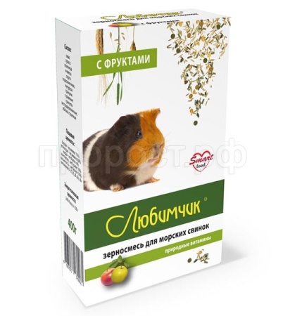 Корм для морских свинок с фруктами Любимчик  400г Корм для морских свинок с фруктами Любимчик  400г