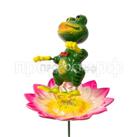 Штекер садовый Лягушка на цветке  GS-AR3057-5 002063