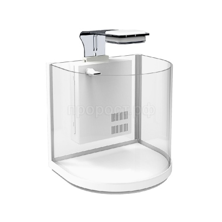 Аквариум дуговой Atman BGT-25 белый 10л 25,4*21*26см/ Аквариум дуговой Atman BGT-25 белый 10л 25,4*21*26см/