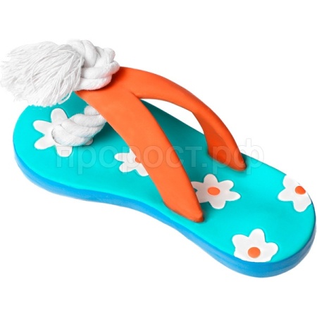 Игрушка с Тапок с веревкой из латекса 16см/12151175/Триол Игрушка с Тапок с веревкой из латекса 16см/12151175/Триол