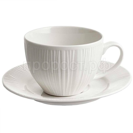 Чайная пара "White lily" 290мл фарфор МД007P/1 /24шт/ Beatrix
