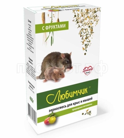 Корм для крыс с фруктами Любимчик 400г Корм для крыс с фруктами Любимчик 400г