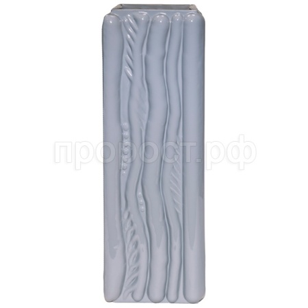 Ваза Квадрат Кора h30 12*12см серый глянец 200/300-241/072984